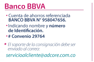 Cuenta Banco BBVA Adcore